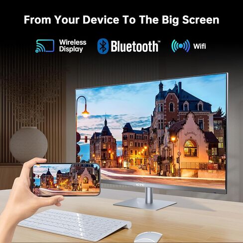 32 Inch 4K Smart Monitor, Google TV System UHD (3840x 2160) Smart TV with Speakers, Netflix Licensed, Type-C 65W PD, WirelessDisplay, HDR, Bluetooth, Hey Google Voice Remot, VESA Support, A32Q8 in Saudi Arabia