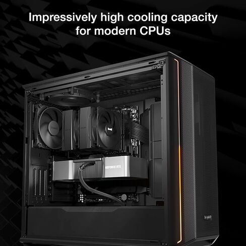 be quiet! Pure Rock Pro 3 Black CPU Air Cooler | 6 High Performance 6mm Heat Pipes with HDT Technology | 120mm Quiet PWM Fan | AMD:AM4 AM5/Intel LGA 1700/1150/1151/1200 | Black | BK042 in Saudi Arabia