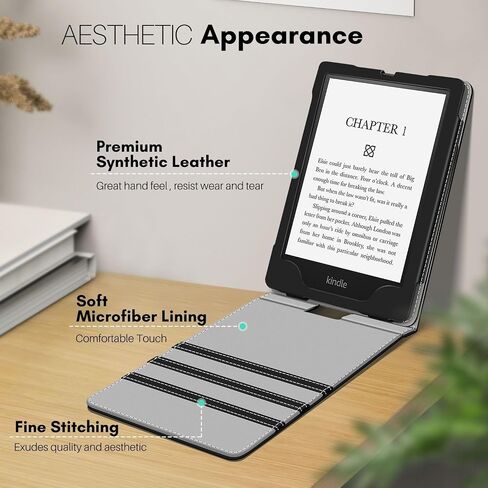 TNP Case Covers for Kindle Paperwhite Cover 11th Generation-2021 / Signature Edition 6.8 Inch eReader with Foldable Stand, Vertical Flip Origami Paper White Cover, Premium PU Leather, Almond Blossom in Saudi Arabia