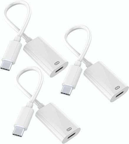 Lightning to USB C Adapter Audio Headphone ,PD Fast Charging USB Type C Male to Lightning Female Earphone Converter Data Transfer Compatible with i-Phone 16/16Pro/15/15Pro, i-Pad Pro, MacBook in Saudi Arabia