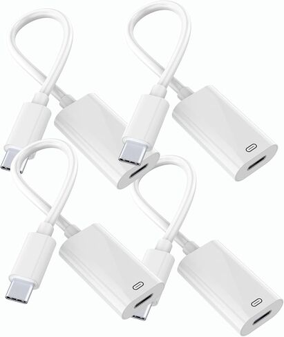 Lightning to USB C Adapter Audio Headphone ,PD Fast Charging USB Type C Male to Lightning Female Earphone Converter Data Transfer Compatible with i-Phone 16/16Pro/15/15Pro, i-Pad Pro, MacBook in Saudi Arabia