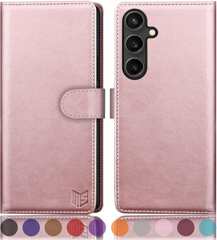 SUANPOT متوافق مع Samsung Galaxy S25 Plus Wallet مع حامل بطاقة الائتمان RFID ، Flip Book Pu Leather Protection Women Men for Samsung S25 Plus Phone Case Brown Light in Kuwait