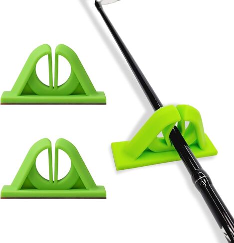 Wall-Mounted Fishing Rod Holder - No Drilling Required Space-Saving Fishing Rod Holders for Garage, Rod Holders for Fishing Boat, and Easy-to-Use Fishing Pole Holders(4pc Grass Green) in Saudi Arabia