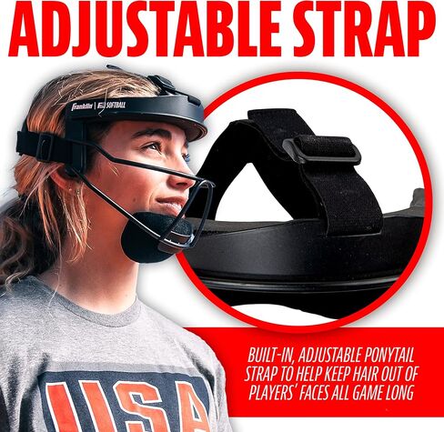 Franklin Sports Replacement Chin Pads for Softball Fielder Masks - Girls' + Women's Chin Cups for Face Guards - 3 Pack of Youth + Adult Replacement Chin Pieces - Fastpitch Softball Chin Protector in Kuwait