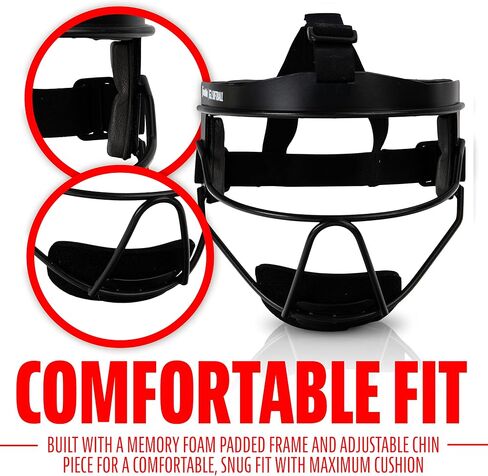 Franklin Sports Replacement Chin Pads for Softball Fielder Masks - Girls' + Women's Chin Cups for Face Guards - 3 Pack of Youth + Adult Replacement Chin Pieces - Fastpitch Softball Chin Protector in Kuwait