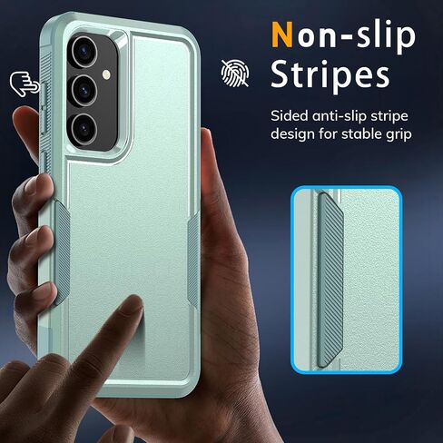 for Samsung Galaxy S25 Plus Case with HD Screen Protector, 10 FT Military Grade Drop Protection, Anti-Slip Phone Case, Black in Saudi Arabia