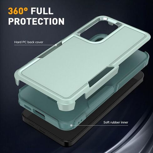 for Samsung Galaxy S25 Plus Case with HD Screen Protector, 10 FT Military Grade Drop Protection, Anti-Slip Phone Case, Black in Saudi Arabia