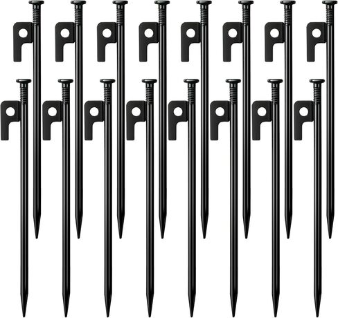 8 Pack Tent Stakes Heavy Duty Metal Tent Pegs 8 Inch Anti-Rust Camping Stakes Steel Tent Spikes Ground Stakes for Hiking Camping Tent Canopy Tarp Yard Stakes in Saudi Arabia