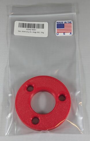 Antenna Guy Wire Anchor Rings, 1-1/4 inch Mast Compatible, 3-Hole Design, Assorted Colors, 1 Ring (Grey) in Saudi Arabia