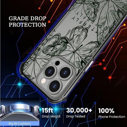 Butterfly for iPhone 16 Pro Max Case Cute White Butterfly case Compatible with Camera Full Coverage, Shockproof Phone Case for iPhone 16 Pro Max(6.9'') for Women Girls Men in Saudi Arabia