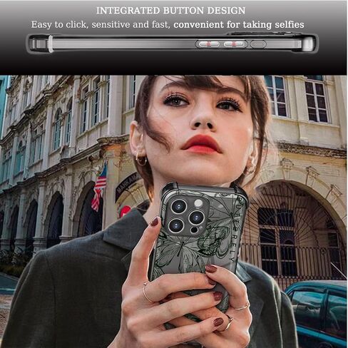 Butterfly for iPhone 16 Pro Max Case Cute White Butterfly case Compatible with Camera Full Coverage, Shockproof Phone Case for iPhone 16 Pro Max(6.9'') for Women Girls Men in Saudi Arabia