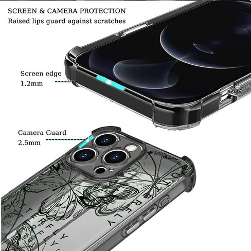Butterfly for iPhone 16 Pro Max Case Cute White Butterfly case Compatible with Camera Full Coverage, Shockproof Phone Case for iPhone 16 Pro Max(6.9'') for Women Girls Men in Saudi Arabia
