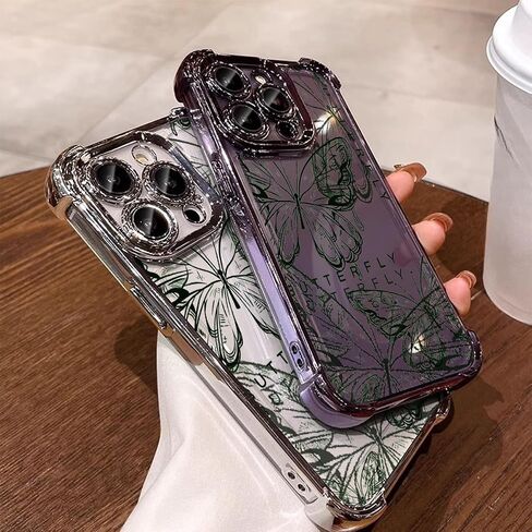 Butterfly for iPhone 16 Pro Max Case Cute White Butterfly case Compatible with Camera Full Coverage, Shockproof Phone Case for iPhone 16 Pro Max(6.9'') for Women Girls Men in Saudi Arabia