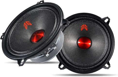 MX65E2 Midrange Loudspeaker 6.5" Red Bullet, 480W Max, 4 Ohms, Premium Quality Audio Door Speakers for Car or Truck Stereo Sound System, Black (2 Speaker) in Kuwait