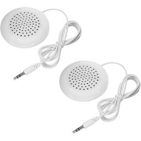 Yoidesu 2Pcs Mini Speaker, 3.5mm DIY Speaker with Stereo Sound, Under Pillow Speaker, Portable Line in Speakers HiFi Speaker for MP3, MP4, CD Player, Mobile Phone
