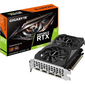 GIGABYTE GeForce RTX 3050 WINDFORCE OC V2 6G Graphics Card, 2X WINDFORCE Fans, 6GB GDDR6 96-bit GDDR6, GV-N3050WF2OCV2-6GD Graphics Card