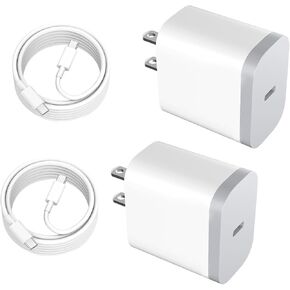 USB C Charger Block ، Type Type C Wall Charger Fast Charging 20W POWER ADAPTER PD BOX TYPE C BBRICK CUBE for iPhone 16/16 PRO/16 PRO MAX/16 PLUS 15/15 PRO/15 PRO MAX (أبيض)