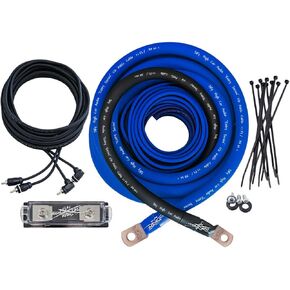 Sky High Car Audio CCA 1/0 E-Series Amp Kit - Blue/Black