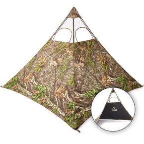 Nukem Grab & Go Hunting Ground Blind - Mossy Oak - Lightweight Stake-Free Pop Up Turkey & Deer Blind - Provides Maximum Concealment
