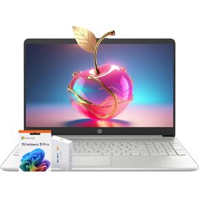 HP Latest 15" Laptop, Intel Celeron N4120 Quad-core Processor, 32GB RAM, 1TB SSD, 15.6" HD Micro Edge LED Display, Fast Charge, SD Card Reader, Windows 11 Pro, WOWPC Recovery USB