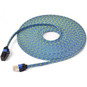 5M/16.4ft, CAT7 Ethernet Cable, Flat Internet Network LAN Patch Cords, LSOH Engineering Grade Network Cable