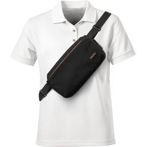 حقيبة ظهر MELCOU Crossbody للرجال حقيبة كتف مقاومة للماء للسفر والمشي لمسافات طويلة حقيبة صدر متعددة الأغراض للمشي والكلب - أسود