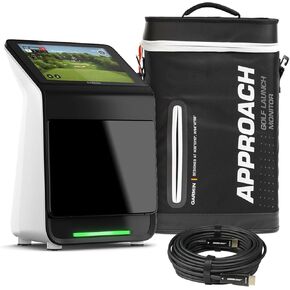 Garmin النهج R50 مميزة شاشة إطلاق الجولف ومحاكاة | 10 "شاشة تعمل باللمس ، أكثر من 15 مقاييس ، 3 كاميرات مدمجة ، نظرة عامة على الدورة الظاهرية GPS | مع سلسلة التوقيع 4K HDMI Cable 50ft