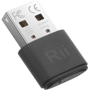 Rii USB Bluetooth 5.4 Adapter for Win 7/8.1/10/11,Bluetooth Receiver & Transmitter for Keyboard/Mouse/Headphone/Speakers/Printer