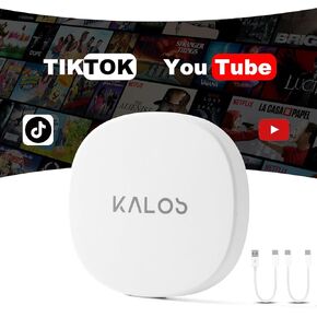 KALOS Android Auto Wireless Adapter, Support YouTube Tiktok,Convert Factory Wired to Wireless, Easy Setup,Quick Connection,Plug & Play, Compatible with Android 11+ & Cars from 2015