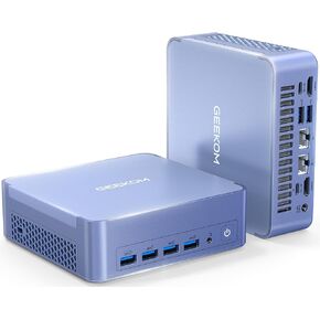 GEEKOM Mini PC AX8 Max, Dual 2.5G Lan AMD Ryzen 7 8745HS (Up to 4.9GHz, 3 Mode) Desktop Computers, Radeon 780M, 32GB DDR5 5600MHz RAM 1TB PCIe SSD, 2xUSB4/PD/WOL/8K 4 Display/Gaming/Business/Win11 Pro