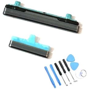 Power On Off Volume Key Side Button Replacement for Samsung Galaxy S21 / S21 Plus, with Toolkit (Black)