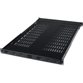 StarTech.com 1U 4-Post Server Rack Shelf, Vented, Adjustable Mounting Depth (28-34.4in/71.1-87.3cm), 150lb (68kg) Capacity