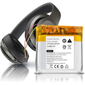 [860mAh] Battery Replacement for Beats Solo 3, 2025 New Upgraded Battery for Beats Studio 3.0, Studio 2.0, Solo pro, Wireless Headphones Battery for AEC643333 with Professional Replacement Tool Kits