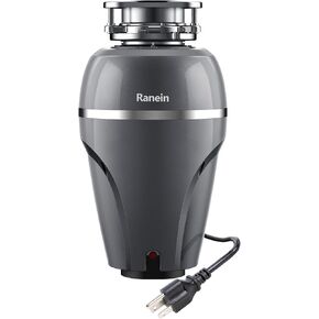 1/2 HP Garbage Disposal with Power Cord, Quiet Stainless Steel Grind, Kitchen sink Food Waste Disposer Continuous Feed, DeepCut