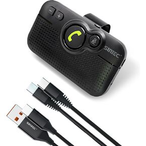 Car Bluetotoh Speaker for Phone: BC980SA Multipoint Hands Free in car Calling Speaker for Safe Driving - with 2pcs 5ft Type-C Fast Charging Data Cable