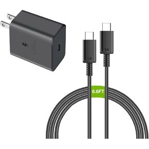 USB C Charger Block, 45W Phone Charger[2Pack of USB Charger Block, 3 x 6.6FT Cables] for iPhone 16/15, Samsung & Android Devices, Fast Charger USB C, Type C Charger Fast Charging Adapter
