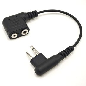K1 to M1 Adapter Cable Compatible with BaoFeng BTECH UV-5R Kenwood 2-PIN Radios NX-1200 NX-1300 NX-P1200 to Motorola M (K1 to M1)