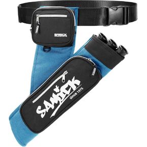 Archery Arrow Quiver - Adjustable Waist Hanged Quiver with 3 Removable Tubes & Pockets for Archery Arrows Case & Equipment - Ideal for Hunting & Target Practice - Right Handed Only