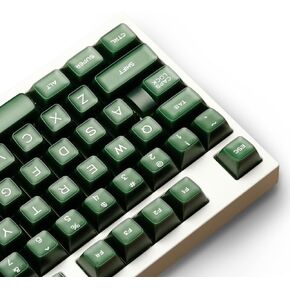 Jade Keycaps 160 Keys Double Shot PBT Keycaps RSA Profile Translucent Shine Through Keycaps Custom Keycap Set with Split/ 7U Spacebar for Alice/ 61/64/68/84/87/100/104/108 Mechanical Keyboard