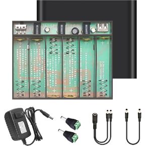 Mini UPS Battery Backup with Replaceable Lithium Battery, DC 5V/9V/12V 4A Output for Router/Modem/LED Lights/Electronics, Portable Uninterruptible Power Supply for Home Office