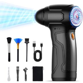 Duster Air Duster - 200،000 دورة في الدقيقة هواء كهربائي ، بديل للهواء المعلب للكمبيوتر الشخصي ولوحة المفاتيح ولعب المباني وإطلاق النار في المعسكر والأوراق والتنظيف المنزلي (برتقالي) in Saudi Arabia