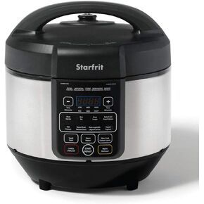 Starfrit Electric Pressure Cooker - 8L Capacity - Steam Tray, Measuring Cup & Spatula - 11 Preset Cooking Functions