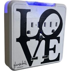 Kelvin Home - Decorative Surge Protector – Plug-in Surge Protector with 3 Outlets & 2 USB Ports, Multi Wall Mount Socket Outlet Surge Protector, Power Expander for Home, Office, & Travel Use (Mosaic)
