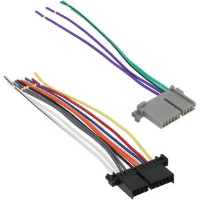 SING F LTD 1pc Stereo Wire Harness Plug 40Pin Radio Stereo Wiring Harness Adapter Compatible with Chevrolet Silverado 1999-2002 Compatible with Buick Electra 1988-1990 15cm