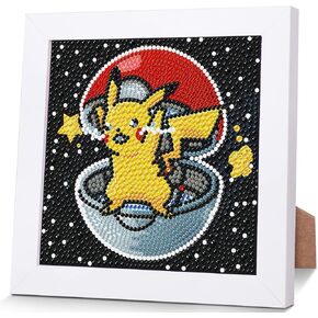 Kojefcv Cartoon Diamond Art Painting Kits for Kids with Frame ، Cartoon Diamond Art for Kids Ages 4-8-12 ، easy Gem Art Kid مع حزمة جميلة للهدية ديكور الجدار المنزلي (7x7inch) in Kuwait