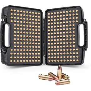 280 Rounds 45ACP Ammo Storage Case, Travel Safe/Portable Ammo Storage Box for 10mm Auto/.40 S&W/.40 Super/.45ACP