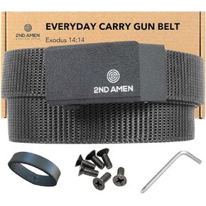 2ND AMEN Tactical Belt for Men - Military Hiking Nylon Gun Belt, Perfect Battle Belt, 1.38" EDC Belt for Everyday Use