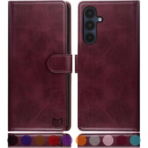 SUANPOT Compatible with Samsung Galaxy A16 5G Wallet case with RFID Blocking Credit Card Holder,Flip Book PU Leather Protective Cover Women Men for Samsung A16 Phone case Light Brown