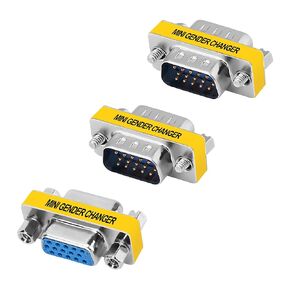 15 Pin VGA Coupler 2 Pack, VGA Female to Female SVGA Adapter Connector, HD15 Mini Gender Changer Extender Support 1080P Full HD for Laptop, PC, Projector, HDTV, Display