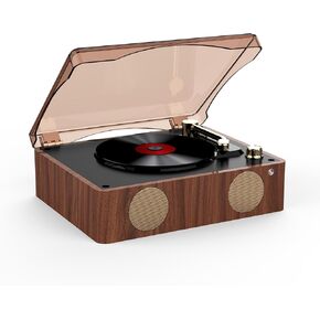 2500mAh CD Player Portable, Retro CD Bluetooth Player with Dual Speakers for Home/Car, Wood Boombox Rechargeable Player with Remote Control,USB Type-c,Support CD/CD-R/CD-RW/MP3,Headphone Jack(Brown)